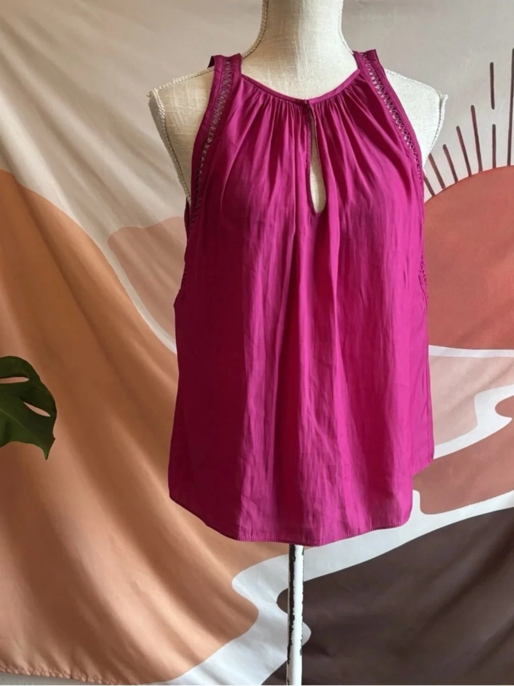 Ramy Brook Fuchsia Keyhole Halter Tank - Picture 3 of 8